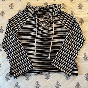 Sanctuary navy and white sweatshirt